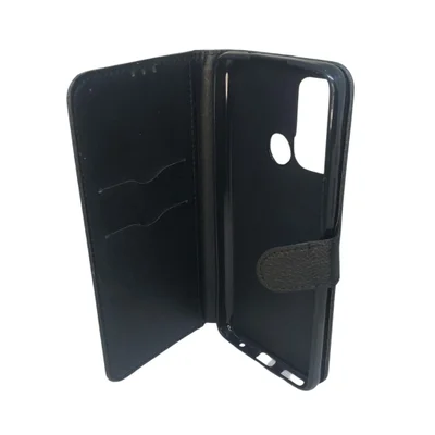 Capa Capinha De Celular Carteira  De Couro Moto G60 Xt2135-1 Cor:preto