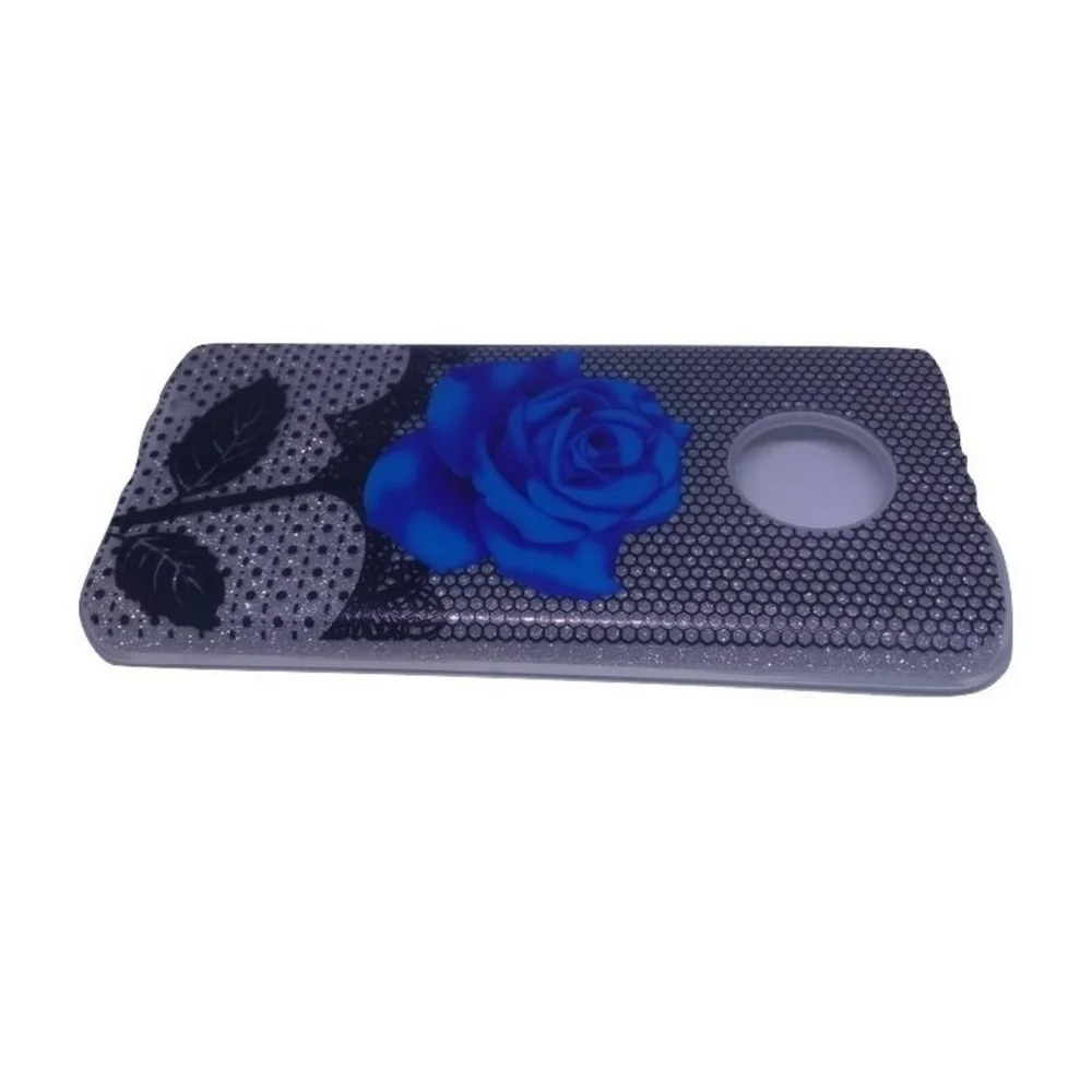 Imagem 2 de 5 do produto Capa Capinha Case Motorola Moto G6 Botao De Rosa Azul