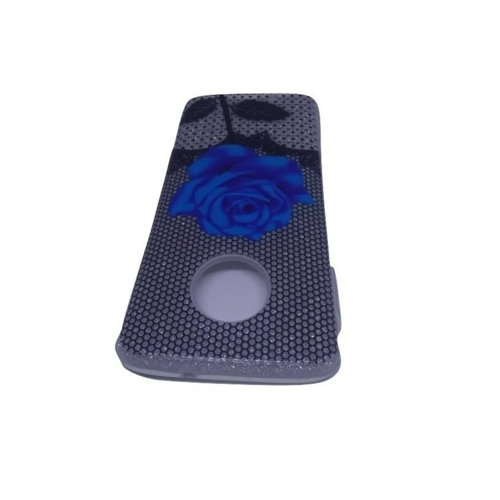 Imagem 4 de 5 do produto Capa Capinha Case Motorola Moto G6 Botao De Rosa Azul