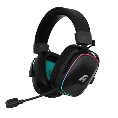 Headset Gamer Aplus Atis Pro Sem Fio Wireless C/ LED RGB