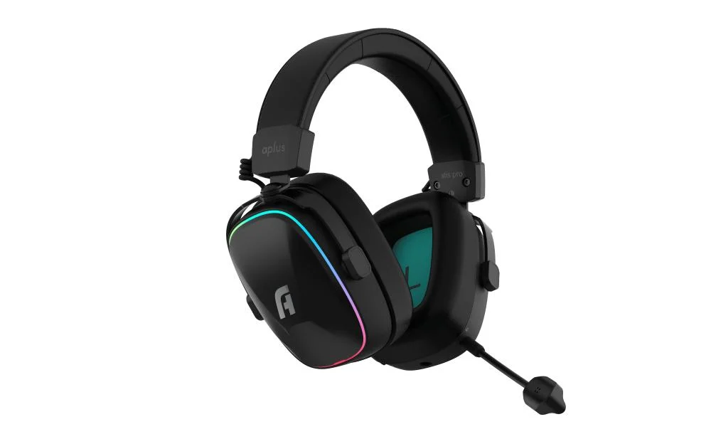 Imagem 2 de 5 do produto Headset Gamer Aplus Atis Pro Sem Fio Wireless C/ LED RGB