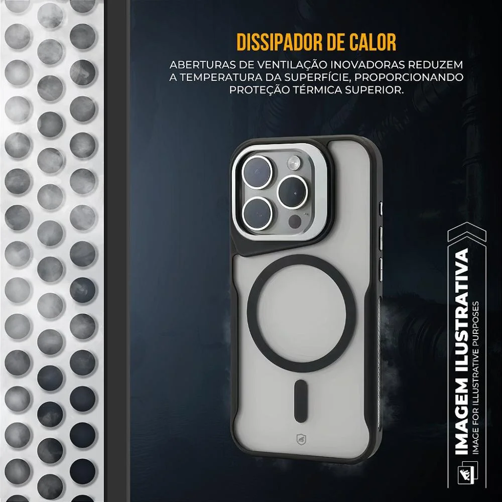 Imagem 5 de 5 do produto Capa Para Iphone 16 Pro - Magsafe Venom - Preta - Gshield