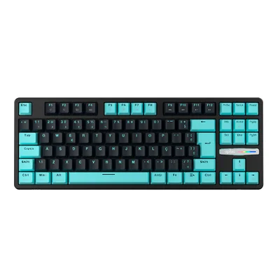 Teclado Gamer Mecanico Aplus Iara Obsidian, TKL, Gasket, RGB Personalizavel, Hot Swap, Anti-Ghosting, Switch Huano Blue e ABNT - AK400