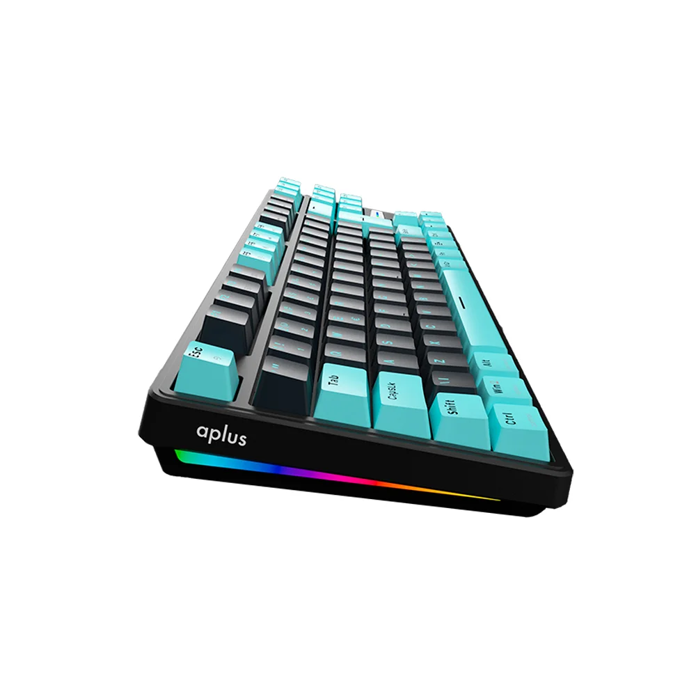 Imagem 2 de 4 do produto Teclado Gamer Mecanico Aplus Iara Obsidian, TKL, Gasket, RGB Personalizavel, Hot Swap, Anti-Ghosting, Switch Huano Blue e ABNT - AK400