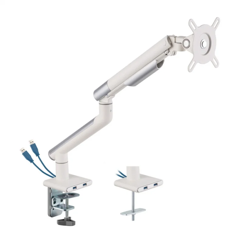Imagem 3 de 5 do produto Suporte Articulado Para Monitor 17'' A 32'' Usb 3.0 Branco - Sm-049b