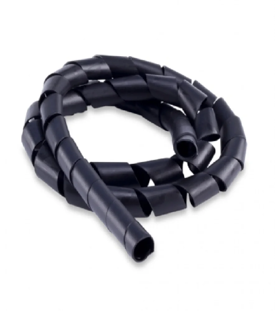 Imagem 2 de 2 do produto Organizador De Cabos Espiral 1,5m X 20mm Force Line Preto