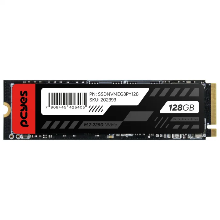 Imagem 3 de 5 do produto SSD PCyes M.2 2280 Nvme PCie 3.0x4 128GB - Leitura 1175mb Gravacao 700mb/s - SSDNVMEg3py128