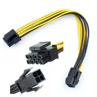 Cabo Adaptador Atx 12v 4 Pinos X 8 Pinos 10cm