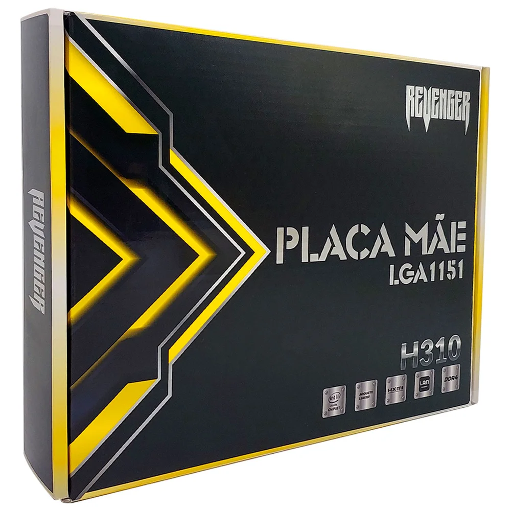 Imagem 2 de 5 do produto Placa Mae Sk1151 Ddr4 H310 Revenger Suporta 8° E 9° Gerações (ivy Bridge)