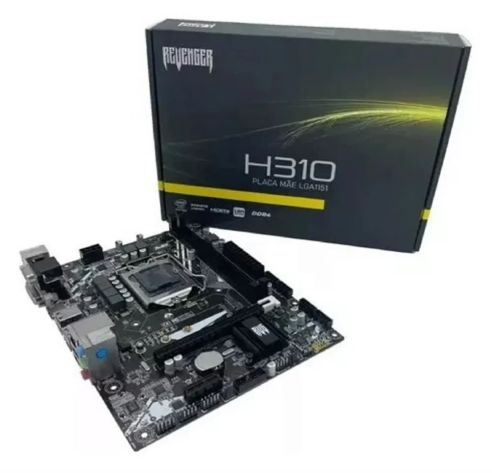 Imagem 3 de 5 do produto Placa Mae Sk1151 Ddr4 H310 Revenger Suporta 8° E 9° Gerações (ivy Bridge)