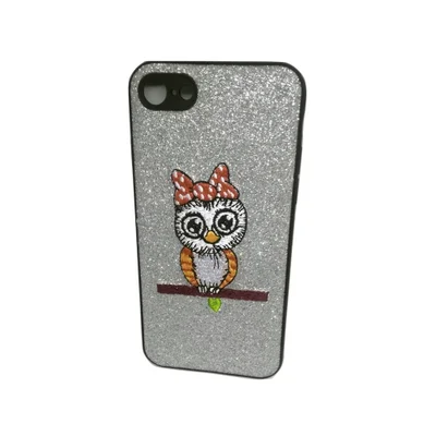 Capa Case Capinha Antiqueda Apple Iphone 7 Coruja Cinza