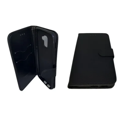 Capa Carteira De Couro Celular Samsung Galaxy J6 J600 Preto