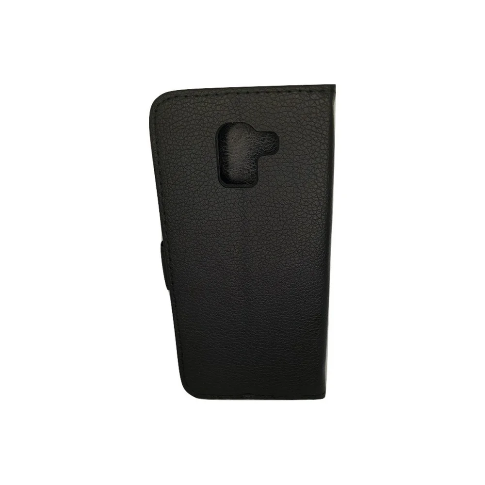 Imagem 2 de 5 do produto Capa Carteira De Couro Celular Samsung Galaxy J6 J600 Preto