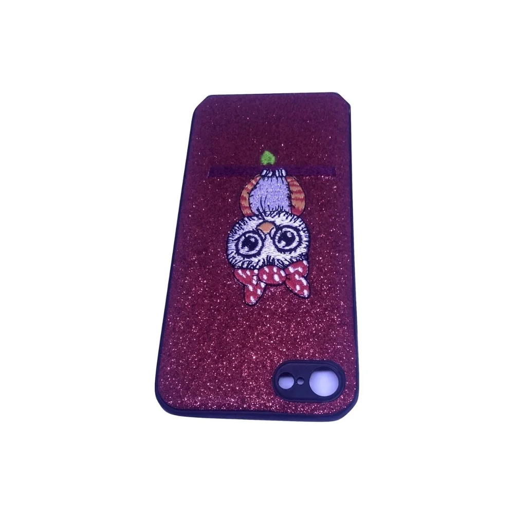 Imagem 3 de 5 do produto Capa Case Capinha Antiqueda Apple Iphone 7 Coruja Vermelha