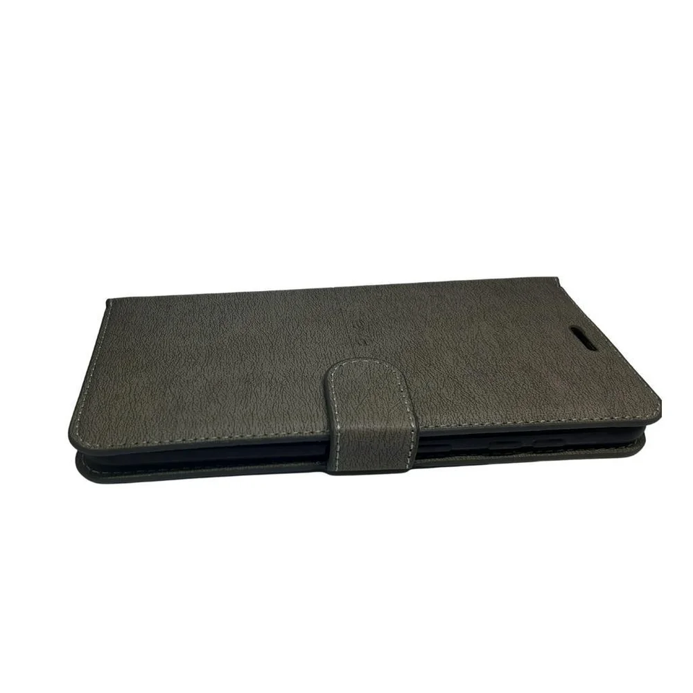 Imagem 5 de 5 do produto Capa Carteira De Couro Celular Samsung M40 E A60 Cinza