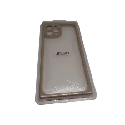 Capa Case Capinha De Celular Iphone 12 Pro Max Emborrachada Cor:marrom