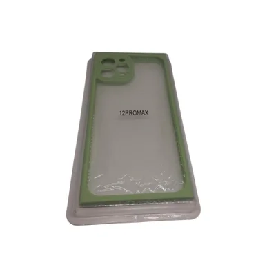 Capa Case Capinha De Celular Iphone 12 Pro Max Emborrachada Cor:verde