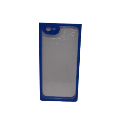 Capa Capinha De Celular Iphone 6 Emborrachada Transparente Super Resistente Cor:azul Claro