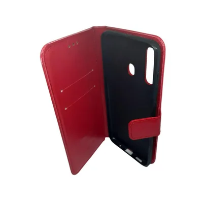 Capa Carteira De Couro Celular Samsung M40 E A60 Vermelho