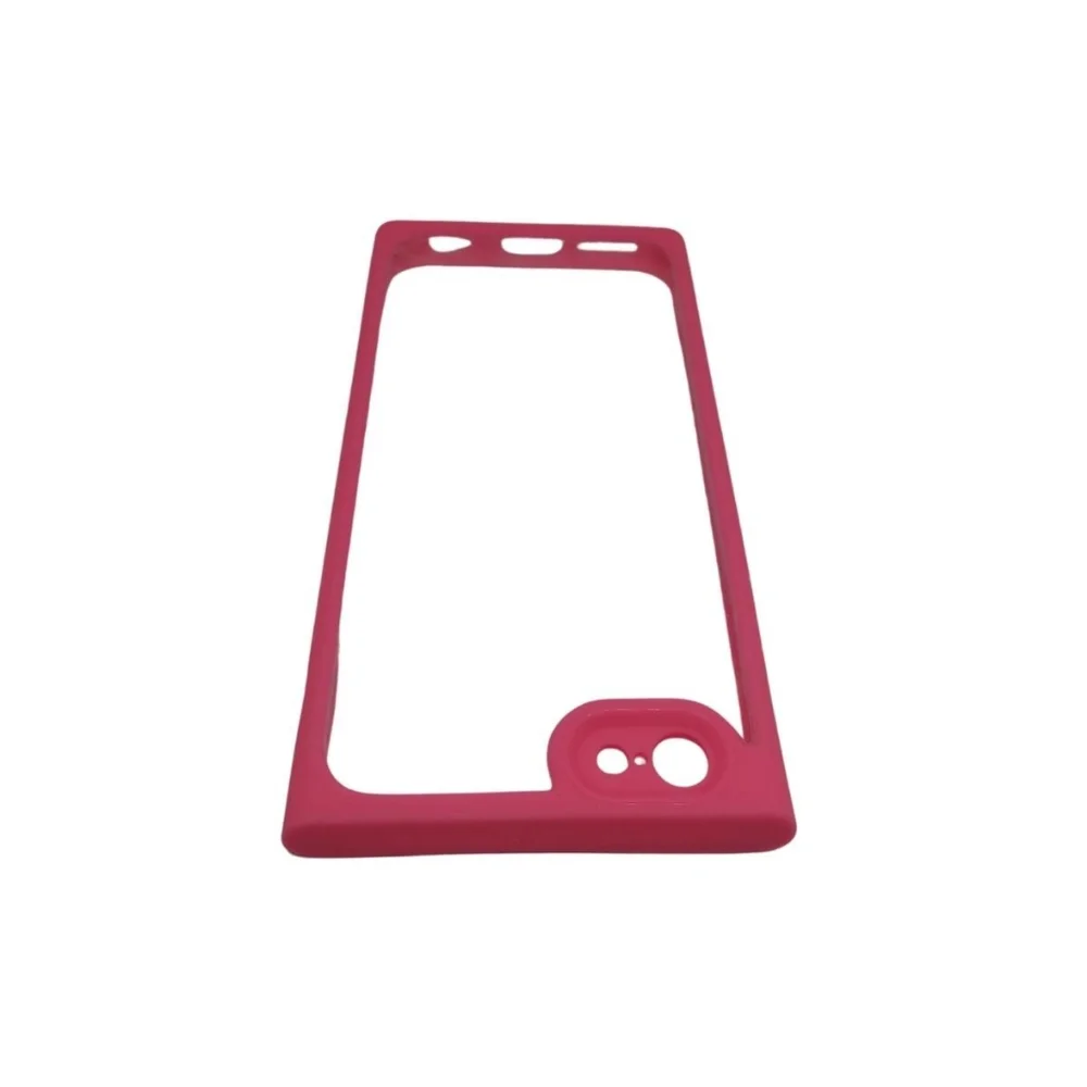 Imagem 1 de 1 do produto Capa Capinha De Celular Iphone 6 Emborrachada Transparente Super Resistente Cor:rosa