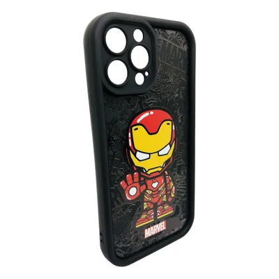 Capinha Protetora Homem De Ferro Celular Iphone 14 Pro Max Cor:preto
