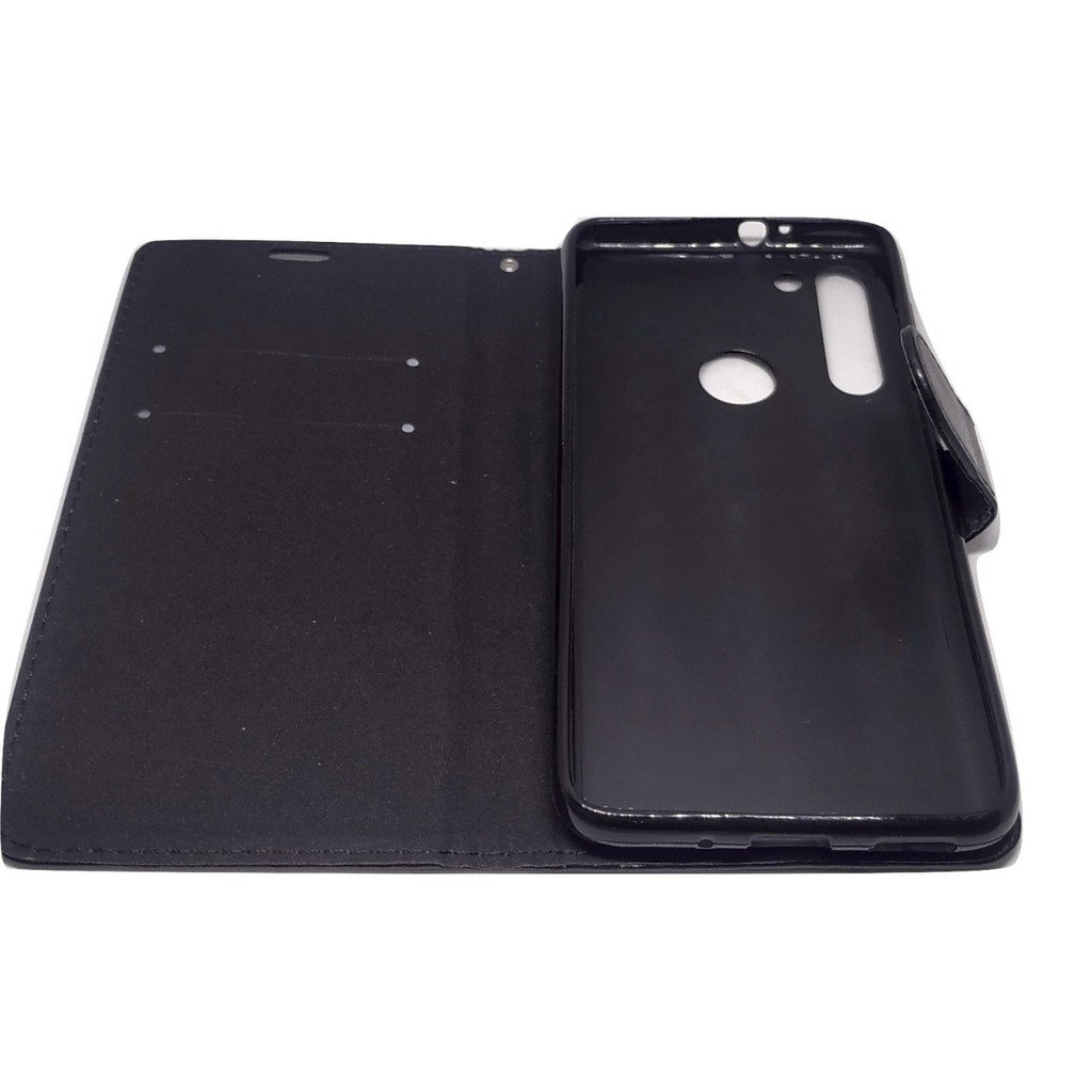 Capinha Carteira De Couro Celular Motorola Moto G8 Marrom