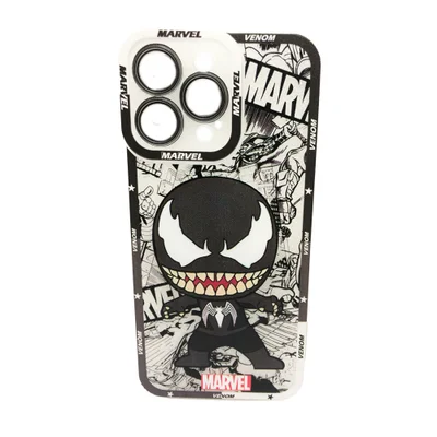 Capinha Protetora Venom Marvel Celular Iphone 16 Pro Max Cor:branco