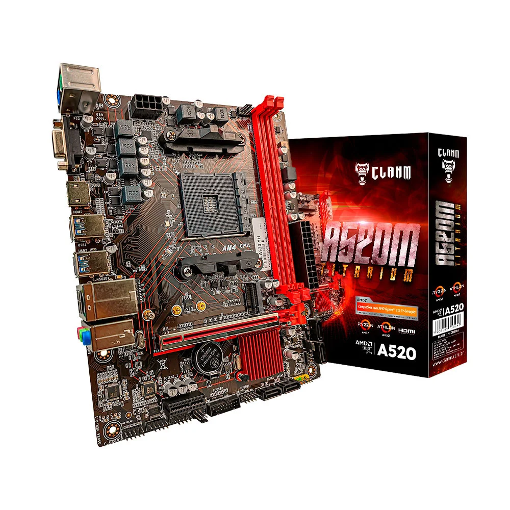 Placa Mae A520m Titanium - Socket Am4 - Ddr4 - Clanm Placa Mae A520m Titanium - Socket Am4 - Ddr4 - Clanm