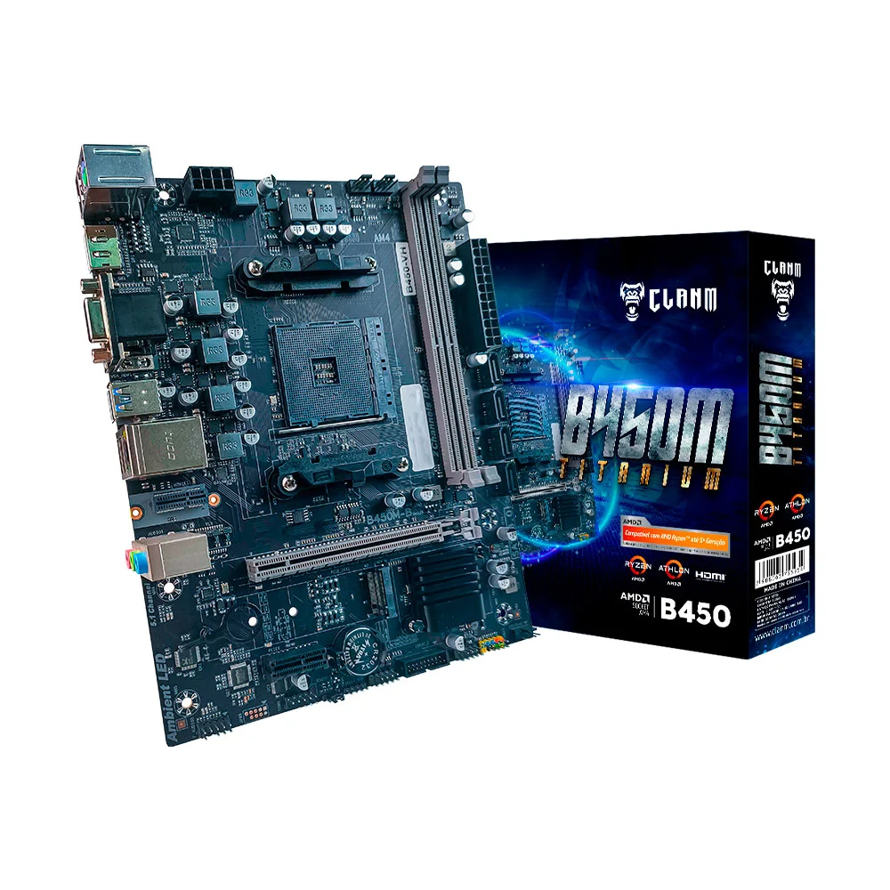 Placa Mae B450m - Socket Am4 - Ddr4 - Chipset B450 - PCwin 4