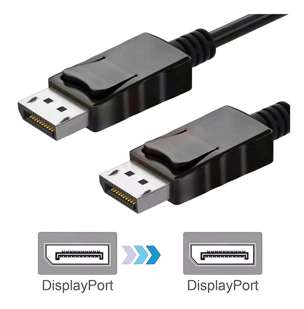 Imagem 3 de 4 do produto Cabo Displayport 5 Metros Macho 4k Para Placa De Video