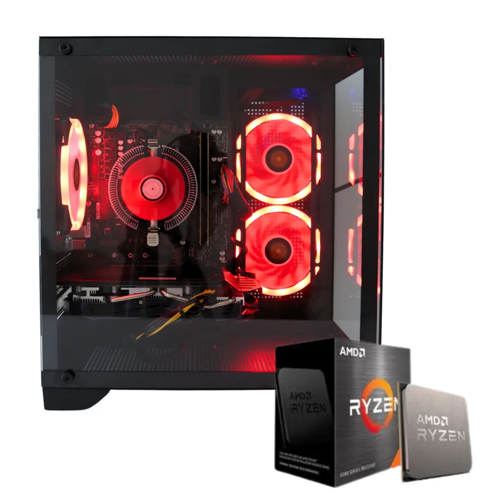 Computador Gamer Multipc Poseidon Ryzen 5 5600, 16GB RAM, RX580 8GB, SSD 512GB, Windows - view 4