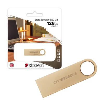 Pen Drive 128GB Usb 3.2 Gen1 Datatraveler Gold 220mbs Leit Dtse9g3/128GB Kingston