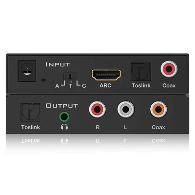 Dac Conversor De Audio Digital Opt, Arc, Coax Para Opt, P2, Rca Encore