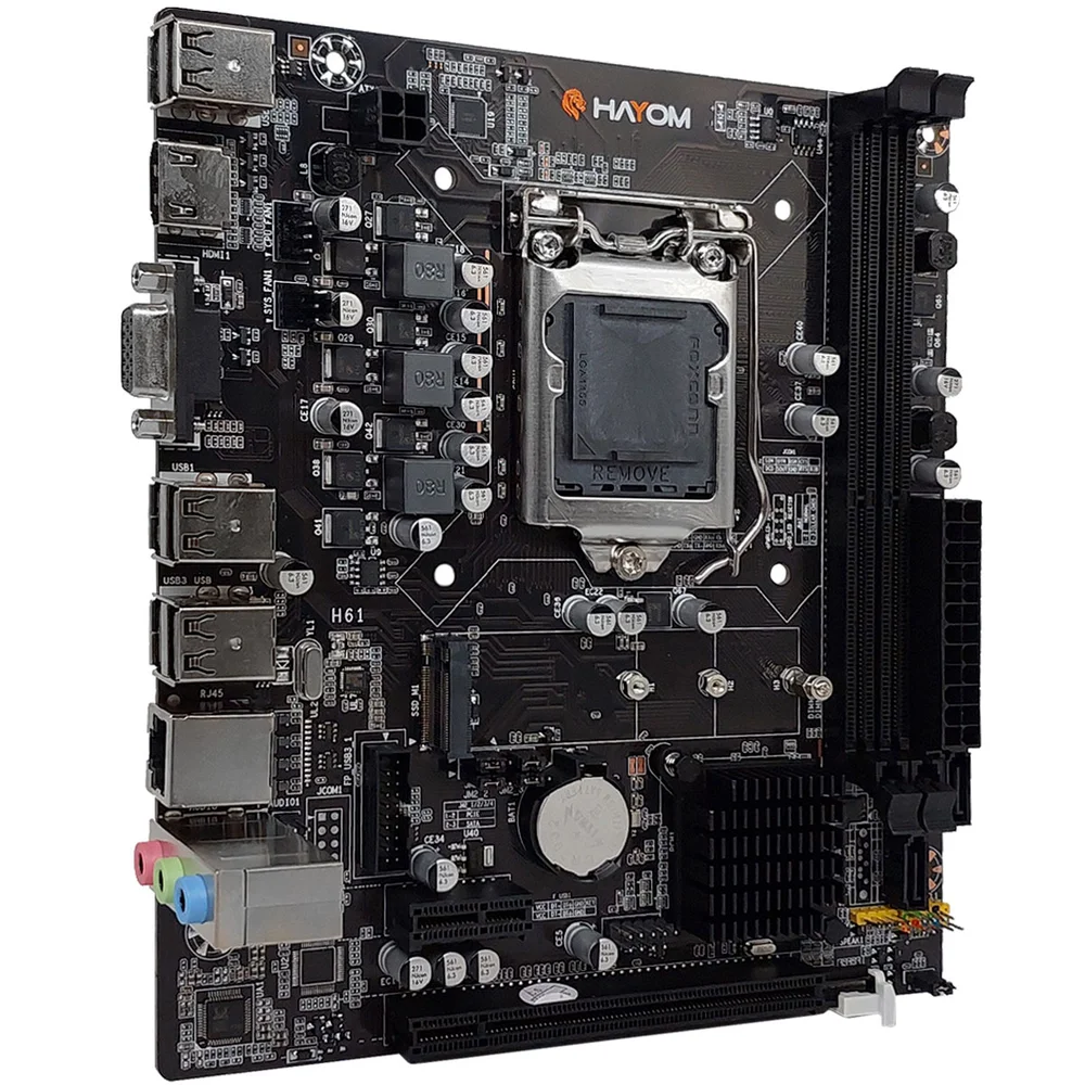 Placa Mãe Hayom H61 M2 Intel 1155, Ddr3, Micro Atx- Oem