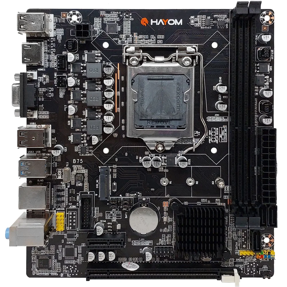 Placa Mãe Hayom B75  Intel 1155, Ddr3, Micro Atx- Oem 6