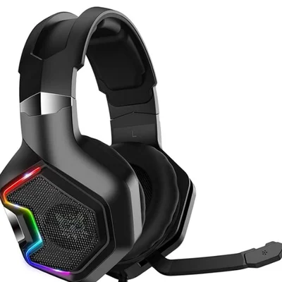 Fone De Ouvido Gamer Com Fio RGB 7.1 Superbass Knup 489 Cor Preto
