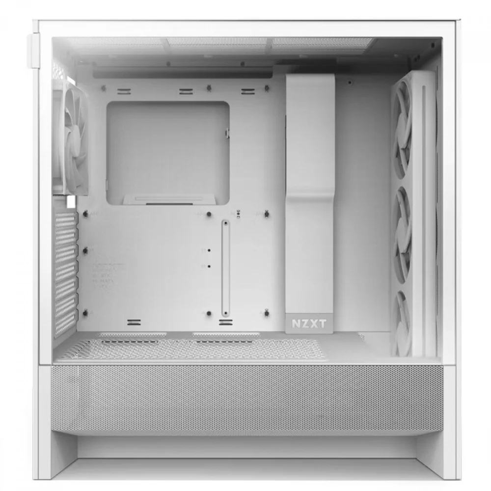 Imagem 4 de 5 do produto Gabinete Gamer Nzxt H5 Flow RGB, Mid Tower, Vidro Temperado, Com 4 Fans, Branco, Cc-h52fw-r1