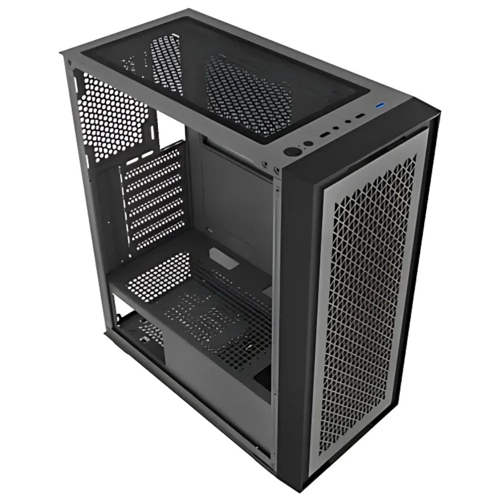 Imagem 4 de 5 do produto Gabinete Gamer Bluecase X-frame Mid-tower Lateral De Vidro Com 3 Fans RGB De 120mm Frontal Removível, Bg-050 - Preto