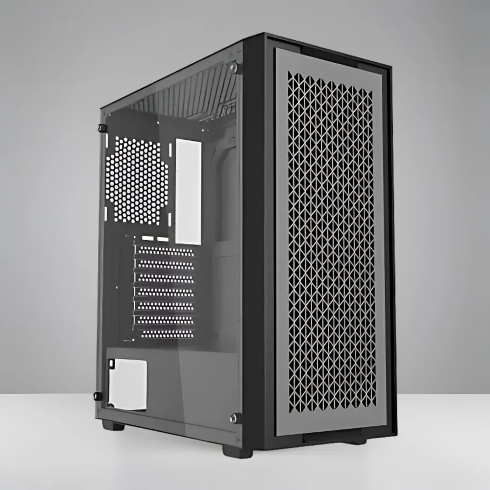 Imagem 5 de 5 do produto Gabinete Gamer Bluecase X-frame Mid-tower Lateral De Vidro Com 3 Fans RGB De 120mm Frontal Removível, Bg-050 - Preto