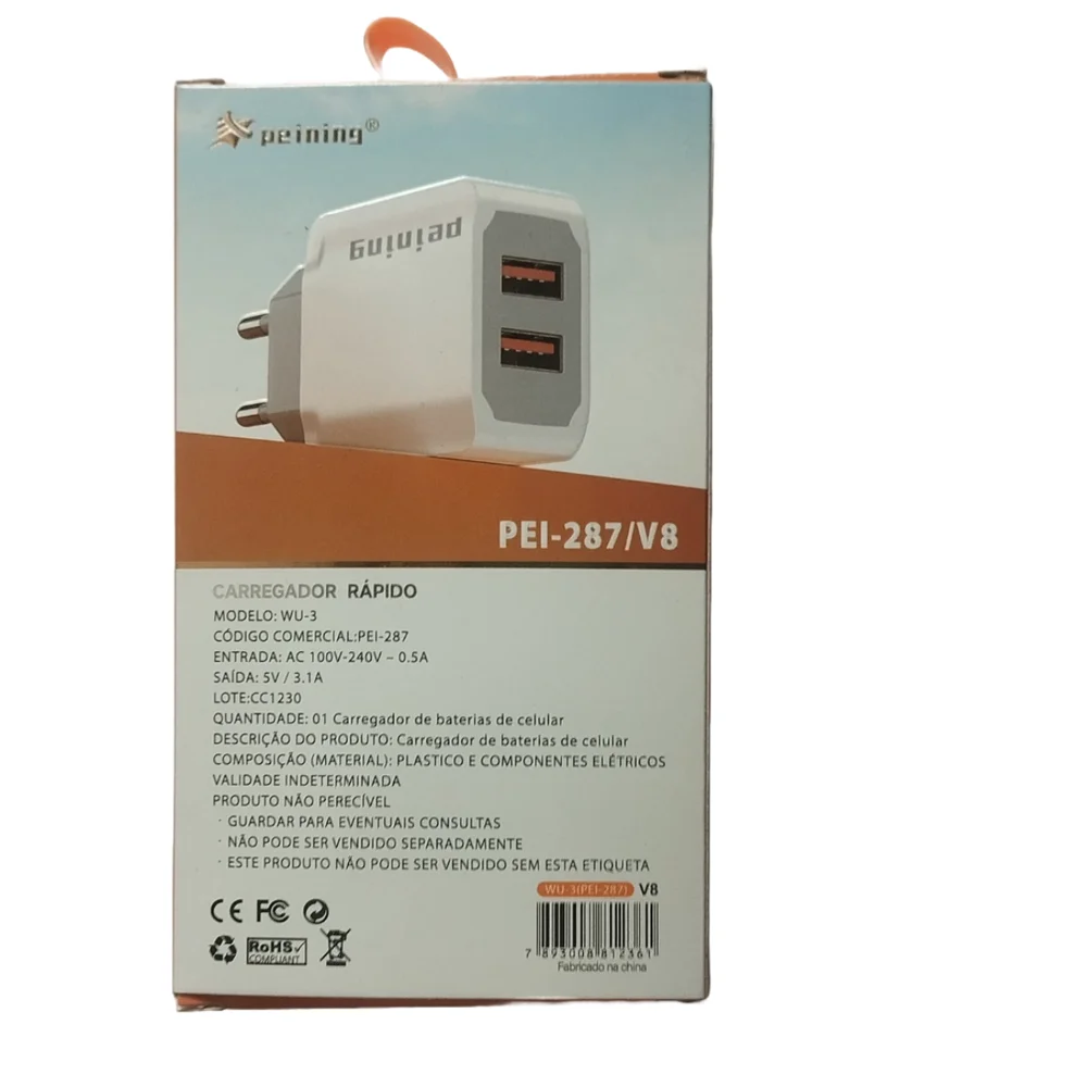 Imagem 3 de 3 do produto Carregador V8 6.2a Peining Pei287v8