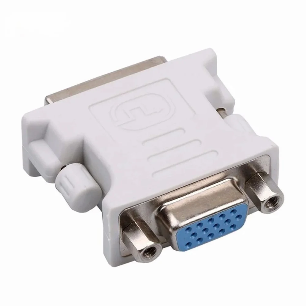 Imagem 1 de 5 do produto Adaptador Dvi-i 24+5 Pinos Macho P/ Vga 15 Pinos Femea Conversor Conector Plug