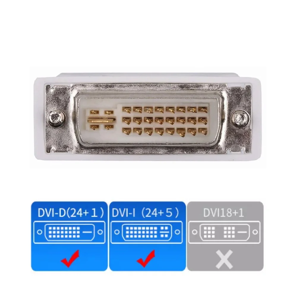 Imagem 2 de 5 do produto Adaptador Dvi-i 24+5 Pinos Macho P/ Vga 15 Pinos Femea Conversor Conector Plug