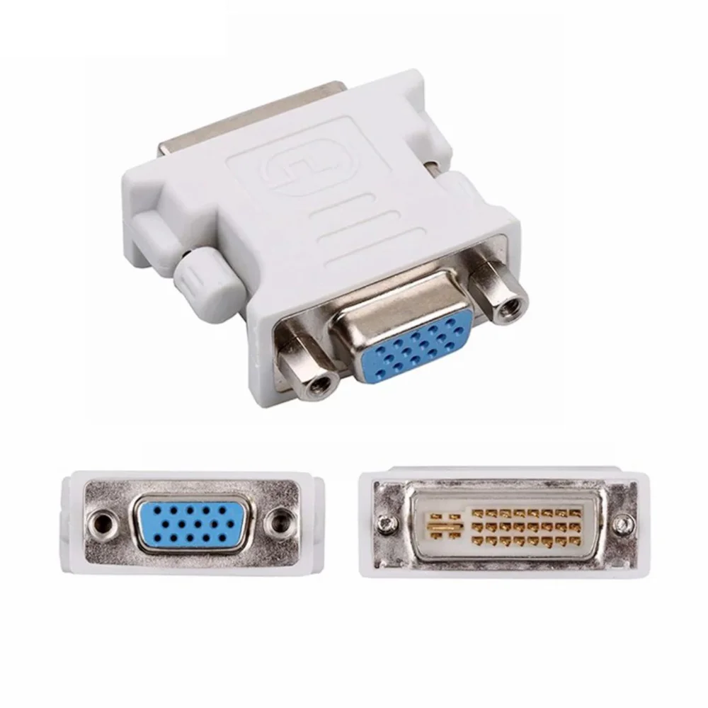 Imagem 3 de 5 do produto Adaptador Dvi-i 24+5 Pinos Macho P/ Vga 15 Pinos Femea Conversor Conector Plug