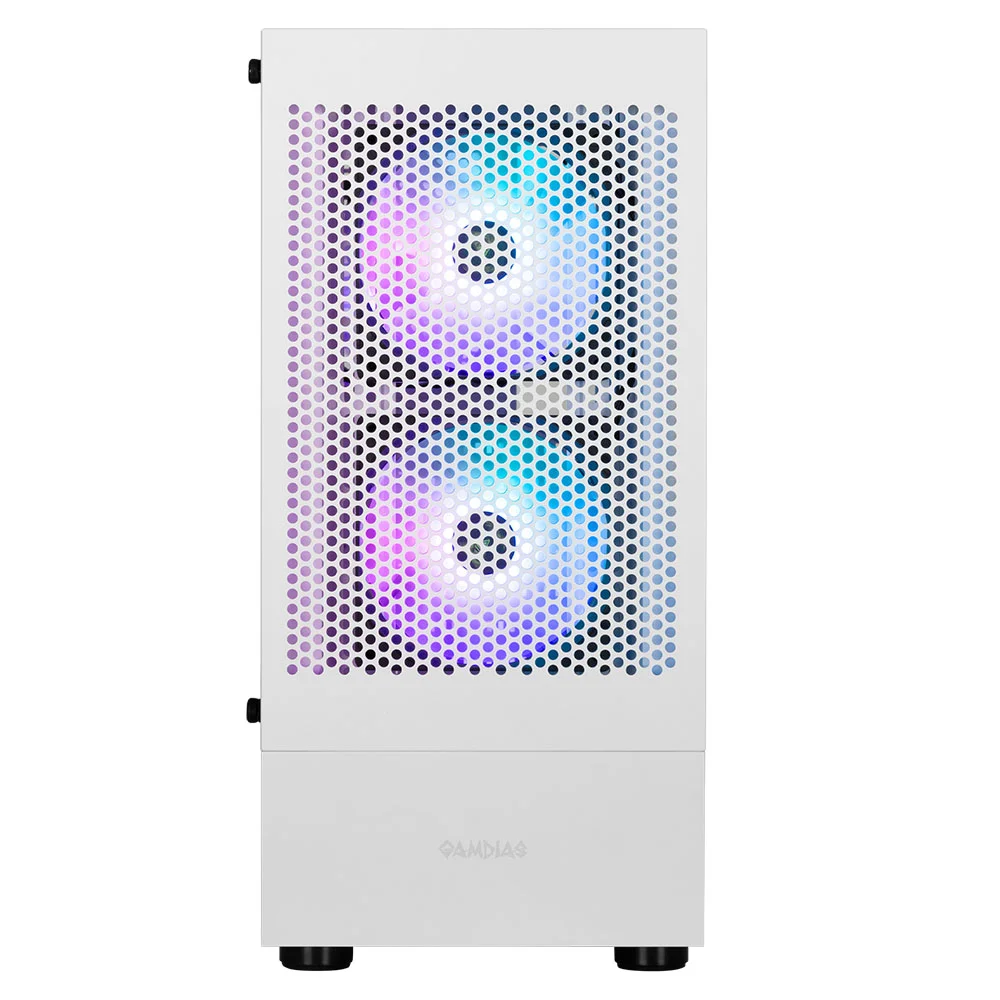 Imagem 4 de 5 do produto Gabinete Gamer Mid Tower 3 Fans Sem Fonte Talos E3 Mesh Branco Gamdias