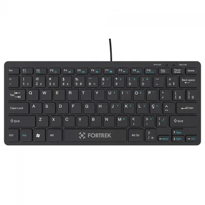 Teclado Fortrek Mini Office K13, Usb, Abnt2, Preto