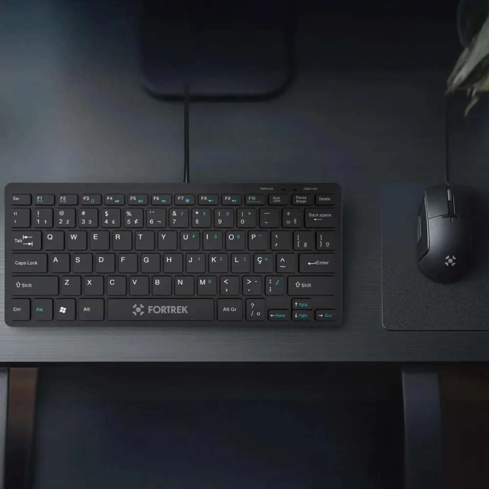 Imagem 3 de 5 do produto Teclado Fortrek Mini Office K13, Usb, Abnt2, Preto
