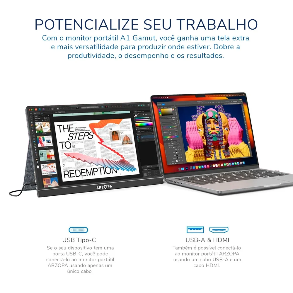 Monitor Portátil Arzopa A1 Gamut 15.6" Fhd 1080p 60hz Monitor Portátil Arzopa A1 Gamut 15.6" Fhd 1080p 60hz