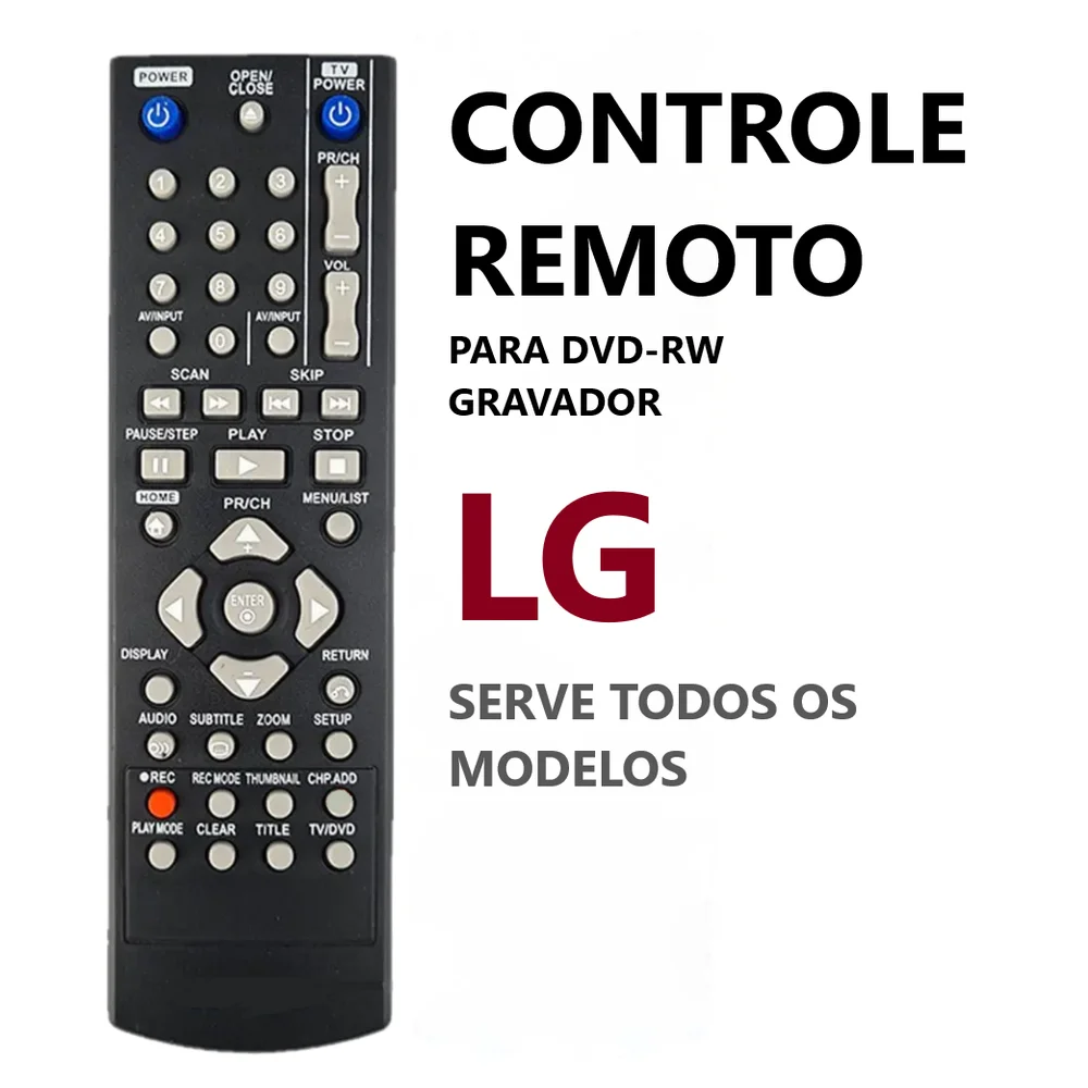 Imagem 2 de 3 do produto Controle Remoto Lg Dvdrw Gravador Preto -7594