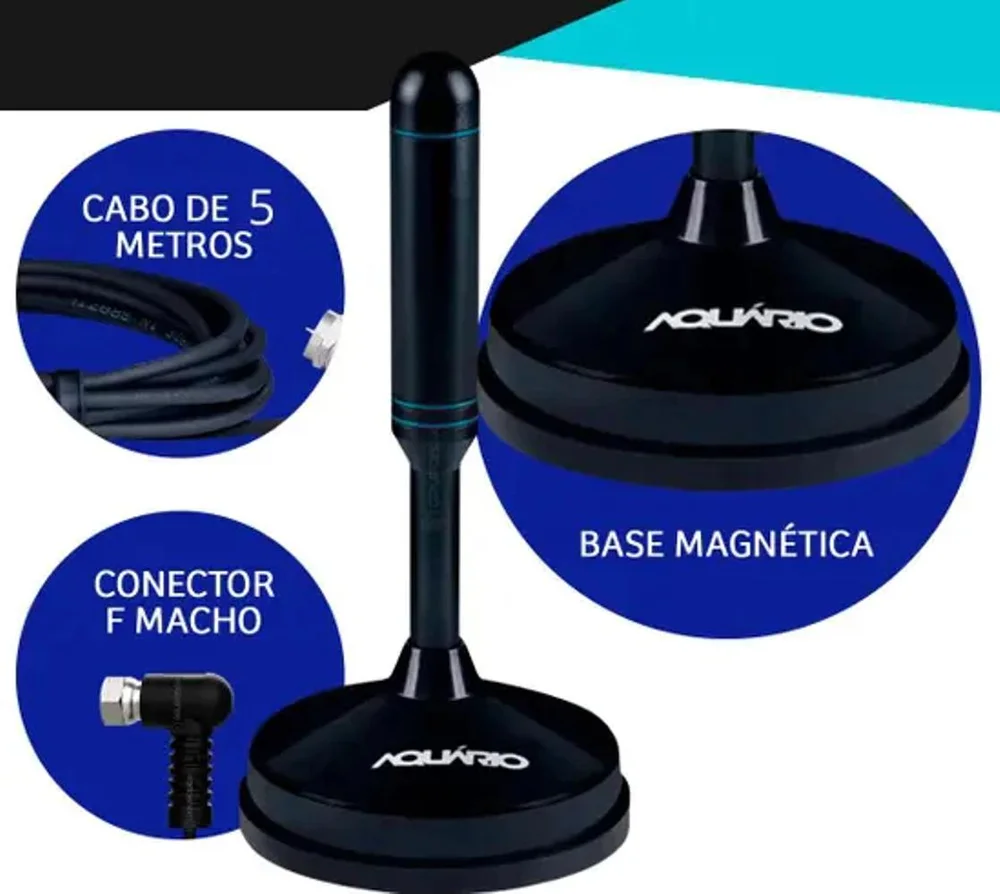 Imagem 3 de 4 do produto Antena Digital Interna Full Hdtv 4k Aquário Dtv-150