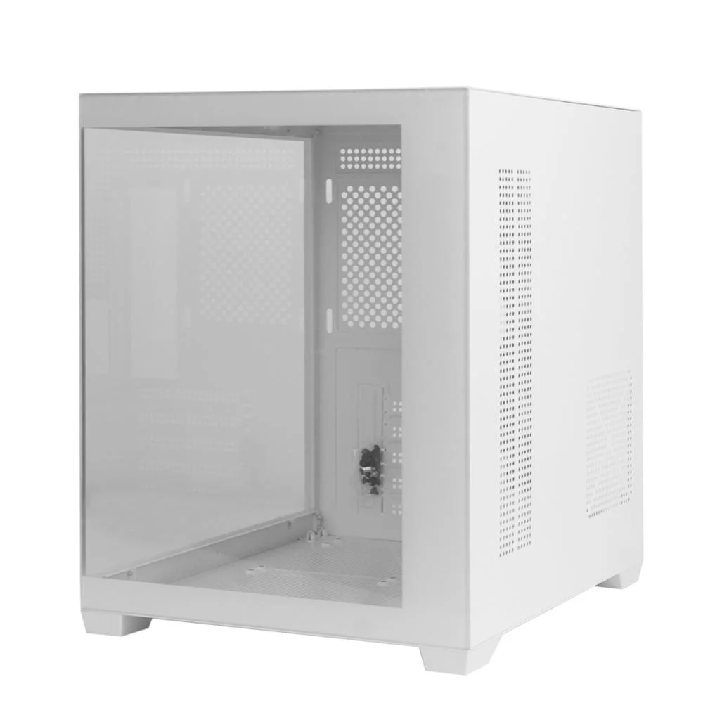 Imagem 2 de 5 do produto Gabinete Branco Gamer Mini Tower Vidro, 5 Slots De Expansão, Entrada Usb 3.0 P2, Painel Transparente, Home Office, Escritório